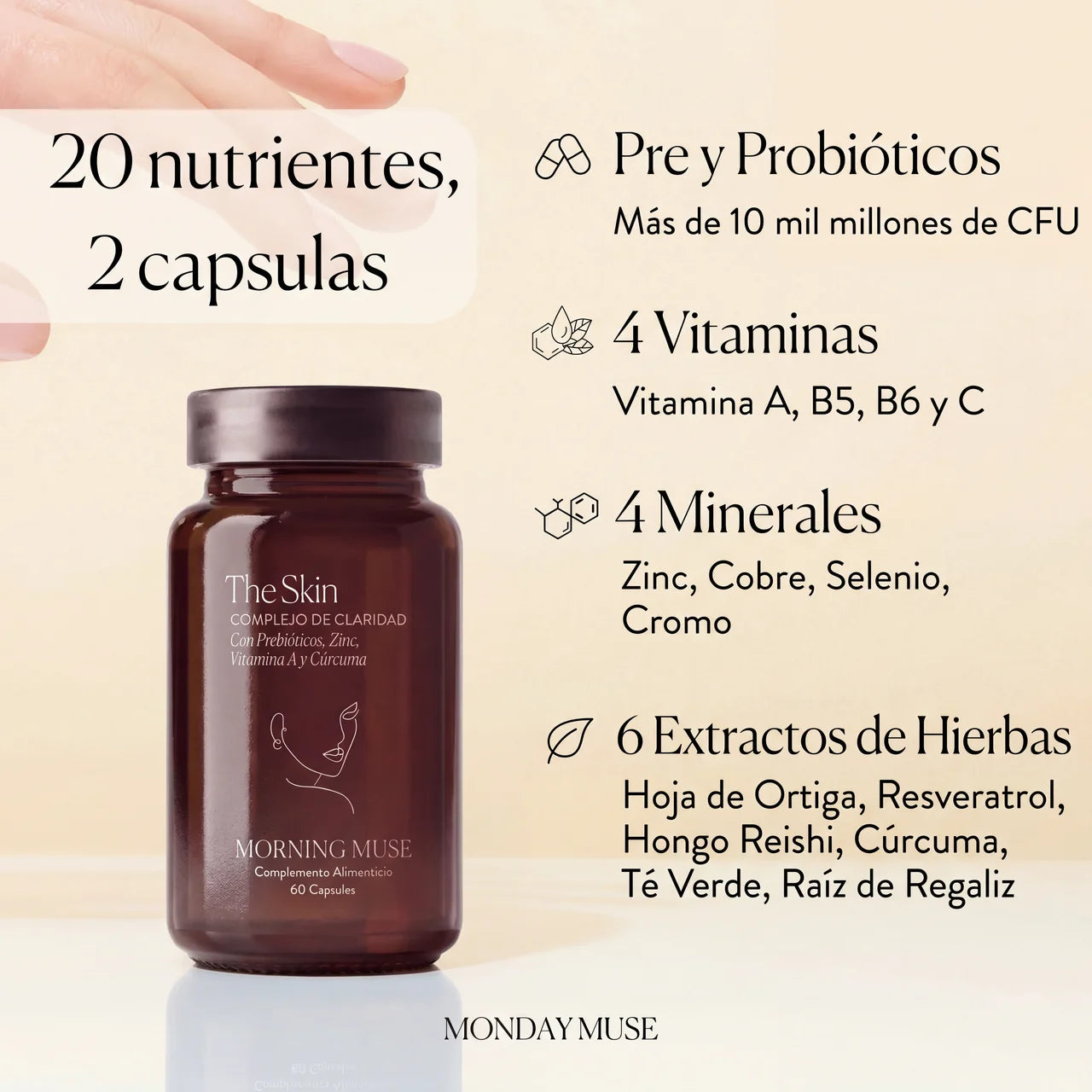 Morning Muse - Capsulas para la claridad de la piel
